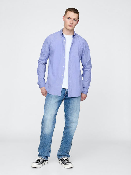 Μακρυμάνικo Πουκάμισο σε Κανονική Γραμμή Light Blue
