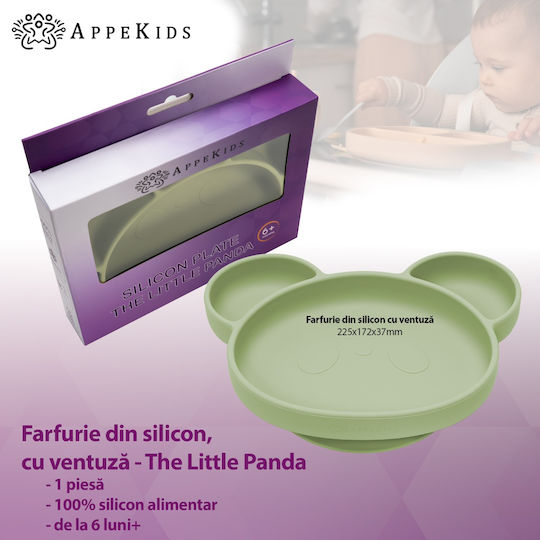AppeKids Kinderteller aus Silikon Grün