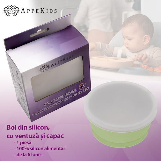 AppeKids Baby Food Bowl made of Silicone Green