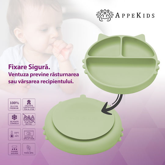 AppeKids Kinderteller aus Silikon Grün