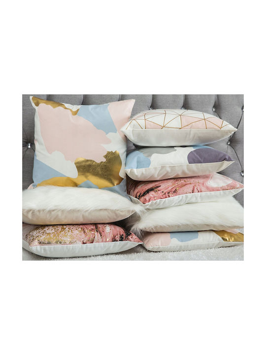 Beliani Sofa-Kissen aus 100% Baumwolle Rosa 45x45cm