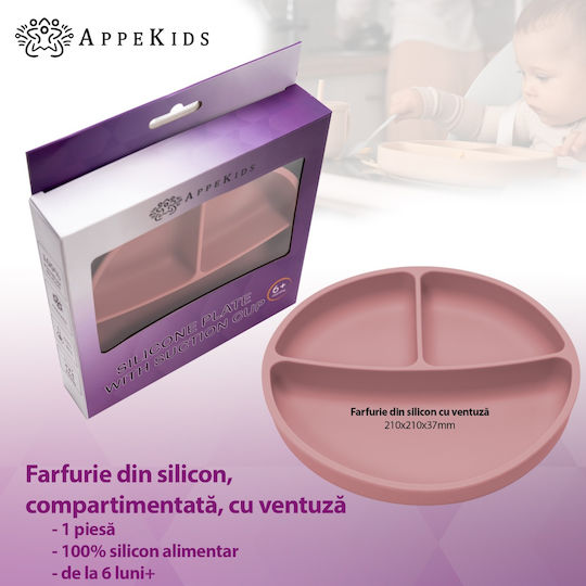 AppeKids Kinderteller aus Silikon Rosa