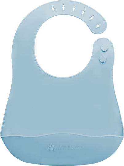 AppeKids Bavetă Silicon cu Buzunar Aqua Blue