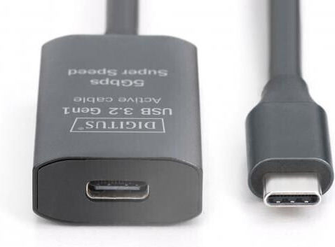 Digitus USB 3.2 Cable USB-C male - USB-C female 100W Μαύρο 10m DA-73109