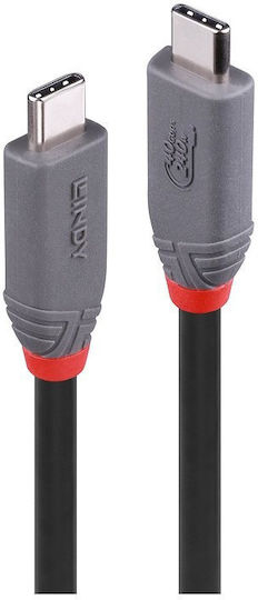 Lindy USB 4 Video Cable USB-C Male - USB-C 240W PD Black 1.5m