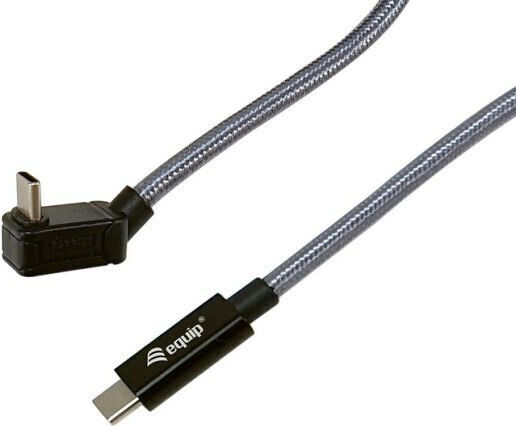 Equip Braided USB 4 Video Cable USB-C male - USB-C 240W PD Ασημί 2m 128422