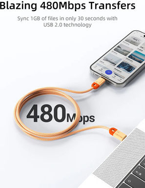 Cabletime Braided USB 2.0 Cable USB-C male - USB-C 60W PD Μπλε 1m CT-CM60-PBW