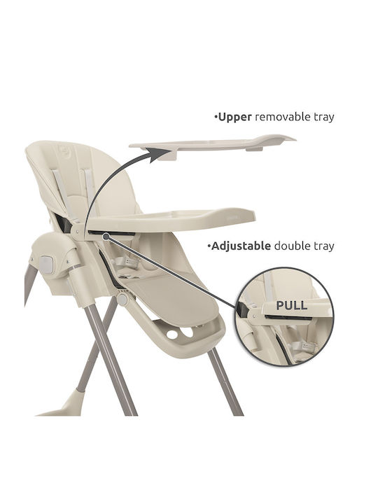 Lorelli Tummy Time Foldable Baby Highchair with Adjustable Height Gray