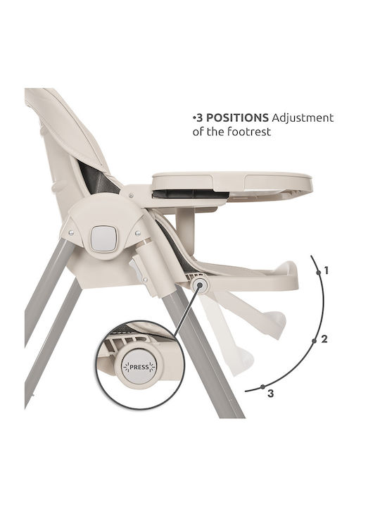 Lorelli Tummy Time Foldable Baby Highchair with Adjustable Height Gray