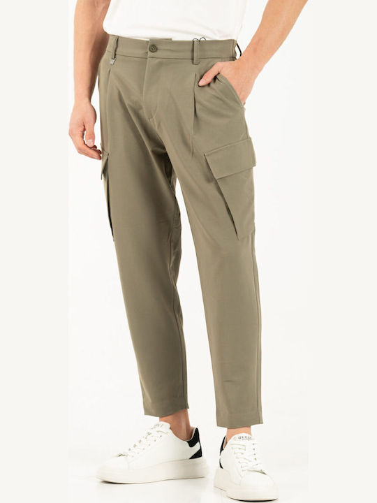 Hose in Geradem Schnitt Olive Khaki