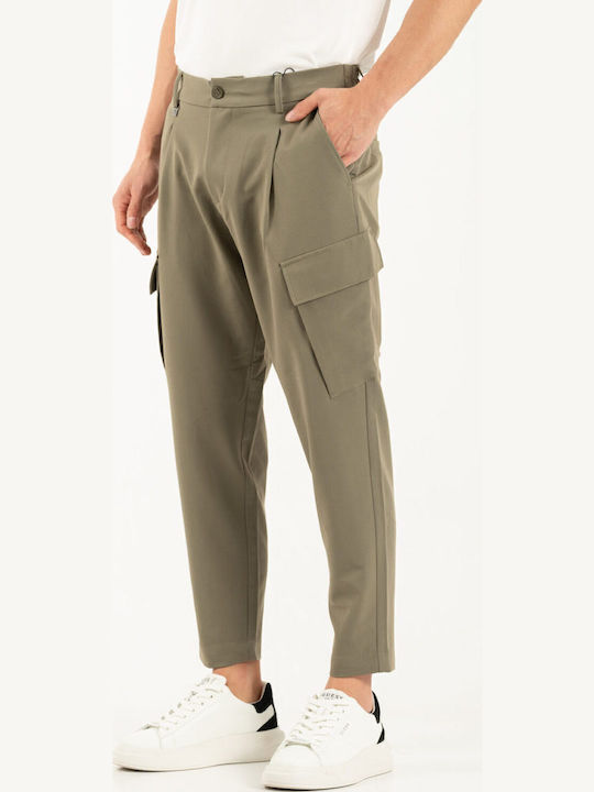 Hose in Geradem Schnitt Olive Khaki