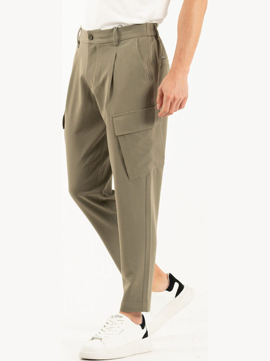 Hose in Geradem Schnitt Olive Khaki