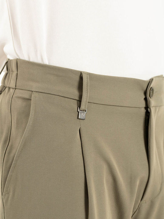 Hose in Geradem Schnitt Olive Khaki