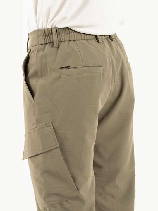 Hose in Geradem Schnitt Olive Khaki