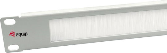 Network Cabinet Accessories Equip Cable Entry 10" 1U Brush Plate Gray