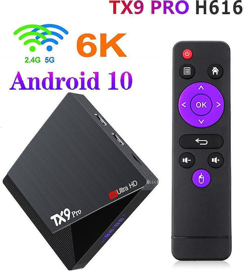 Tanix TV Box TX9 Pro 6K UHD με WiFi USB 2.0 3GB RAM και 32GB Αποθηκευτικό Χώρο με Λειτουργικό Android 7.0