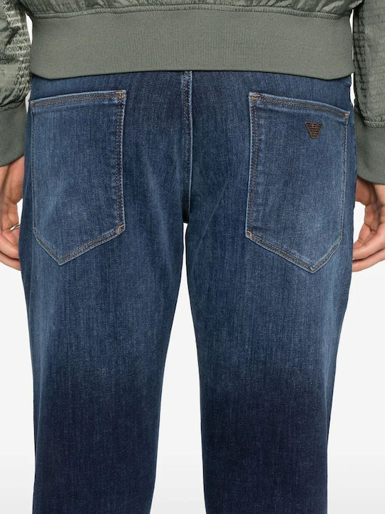 Men's Jeans Pants Elastic with Slim Fit Blue