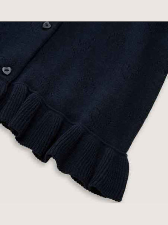 Kinderstrickjacke Blau Alexa Straight
