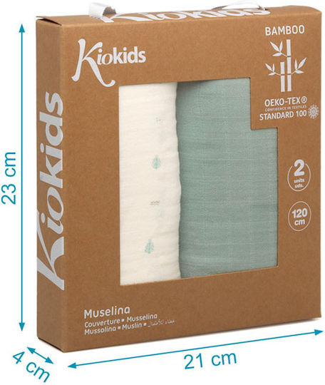 Kiokids Πάνα Αγκαλιάς 120x120cm 2τμχ Kiokids Πάνα Αγκαλιάς 120x120cm 2τμχ