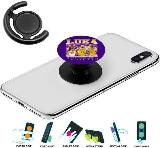 Luka Doncic Basketball Phone Holders Stand Black Mobile Hand Grip