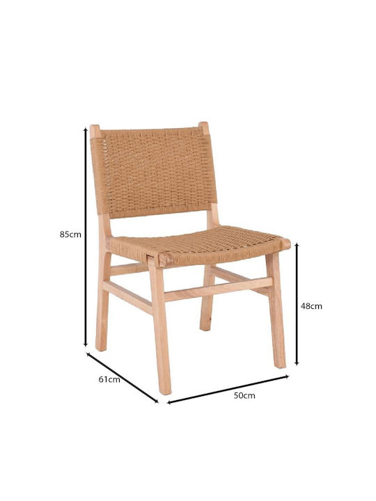 Como Dining Room Wooden Chair Natural 50x61x85cm