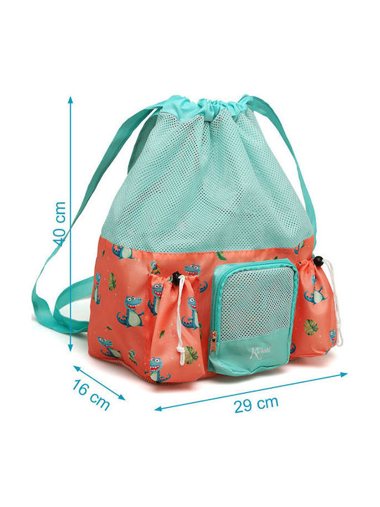 Kiokids Κροκόδειλοι Παιδική Τσάντα Θαλάσσης Πορτοκαλί 40x30x18εκ.