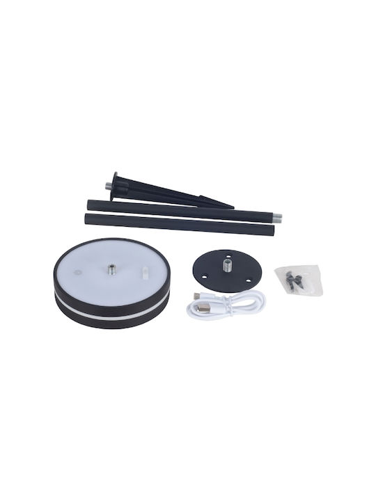 GBC Metall Tischlampe LED mit Schwarz Schirm und Basis