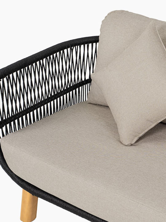 Woodwell Garten- und Outdoor-Möbelsets Mark 4 Stück Natur mit Kissen E2360,1