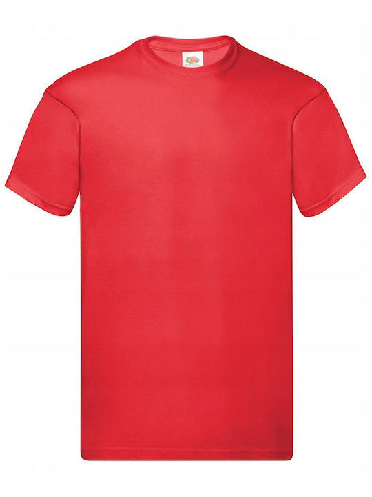 Fruit of the Loom Original Unisex Short Sleeve Promotional T-Shirt red