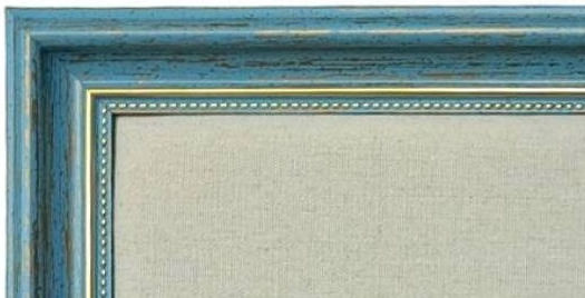 Σταντ Προβολής Κοσμημάτων 23x35 Ξύλινη Κορνίζα Τυρκουάζ Λινό Ύφασμα Tatu Moyo