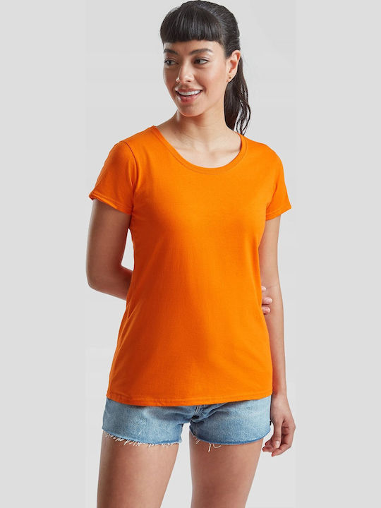 Fruit of the Loom Valueweight Γυναικείο Διαφημιστικό T-shirt Κοντομάνικο σε Χρώμα