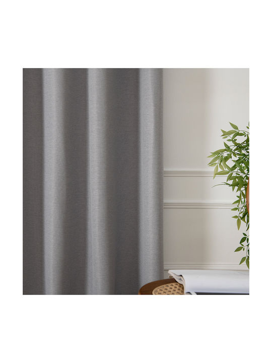 Beauty Home Κουρτίνα Συσκότισης με Τρουκς Γκρι 140x270εκ.