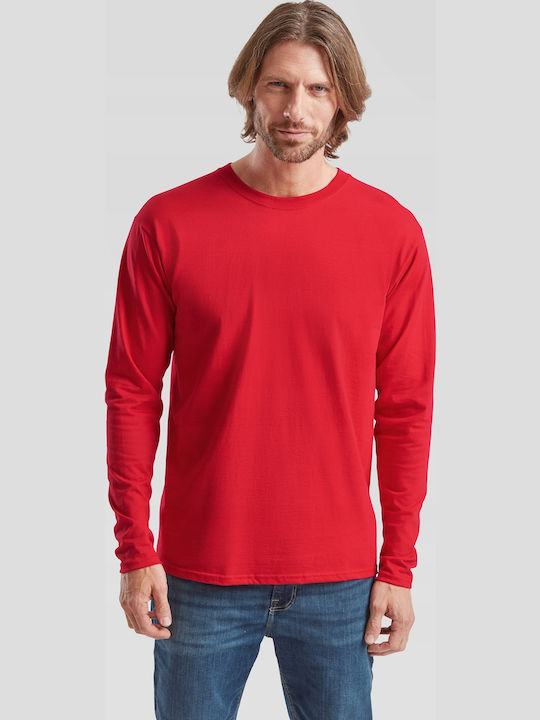 Fruit of the Loom Ανδρικό Διαφημιστικό T-shirt Κοντομάνικο Red