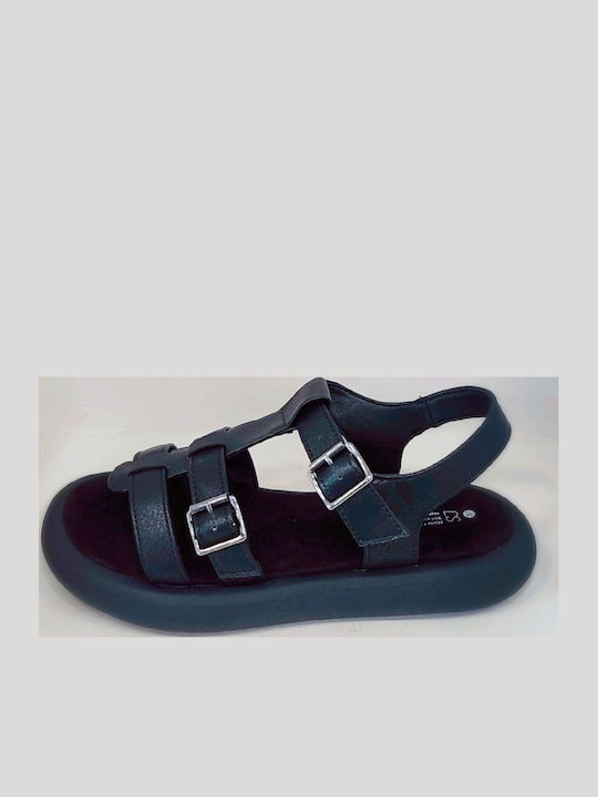 Women's Flat Sandals Anatomic in Black Color