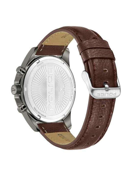 Police Malawi Watch Battery with Leather Strap
