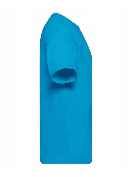 Fruit of the Loom Ανδρικό Διαφημιστικό T-shirt Κοντομάνικο Azure Blue
