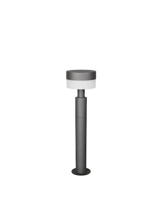 Trio Lighting Mackenzie Outdoor Floor Lamp Small Post with Warm White Light Gray