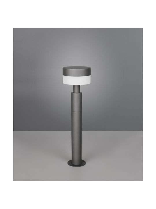 Trio Lighting Mackenzie Outdoor Floor Lamp Small Post with Warm White Light Gray