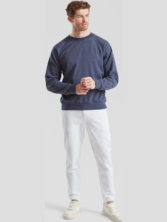 Fruit of the Loom Мъжко Рекламна тениска Дълъг ръкав Реколта Heather Navy