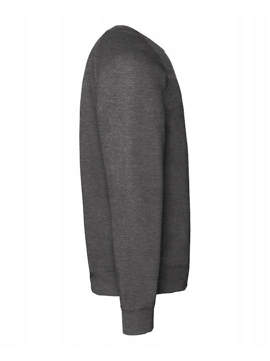 Fruit of the Loom Raglan Ανδρικό Διαφημιστικό Φούτερ Μακρυμάνικο Dark Heather Grey