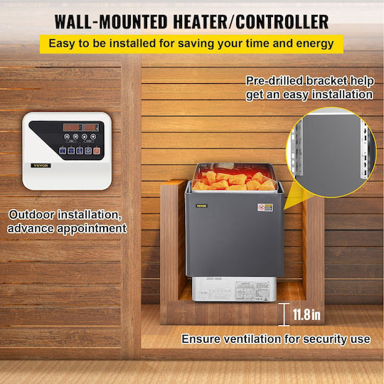 Electric Sauna Heater External Control 9kW Sauna Stove Sauna Room Spa
