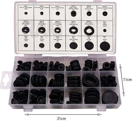 O Ring Washers & Plugs Set 125 Pieces Grommet Assortment Z692912