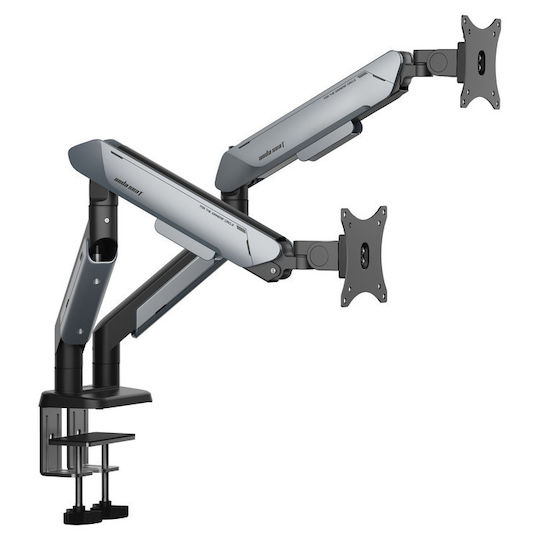 Anda Seat Stand Desk Mounted for 2 Monitors up to 42" with Arm (AD-W-A9-2S-BT)