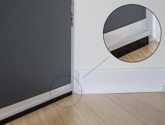 Zugluftstopper Delock Bürstenleiste 40 mm Aluminiumprofil Gerade 1 m