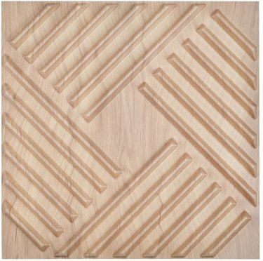 3D Wall Panels from PVC with Glue Brown 50x50cm 12 Pieces