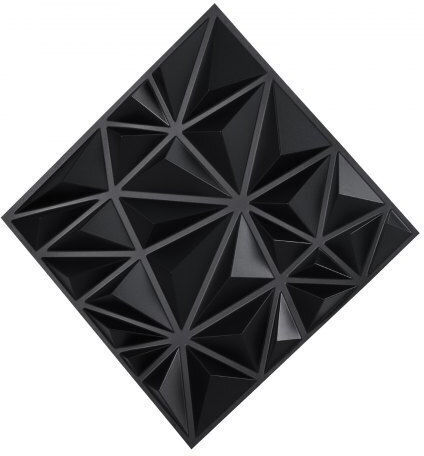 3D Wandpaneele aus PVC mit Kleber Schwarz PVC