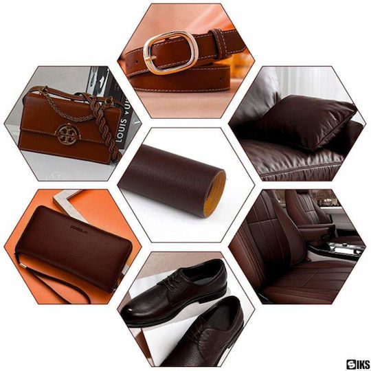 Siks Eco-friendly Leather Film Self-adhesive Sofa Armchair Chair Repair Car Interior Size 75 X 250 Cm Brown