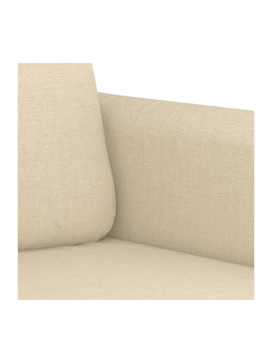 Living Room Furniture Set 3-Seater & 2-Seater & Armchair & Stool Beige