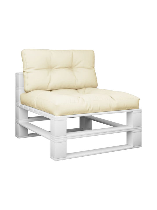 vidaXL Wasserdichtes Sitzbank-Kissen mit Rückenlehne Beige 2 Stück