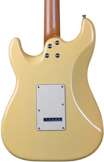 Jet Guitars Conținut Set Chitară Electrică Stratocaster cu Aranjamentul de Microfoane HSS Galbenă cu Manșetă